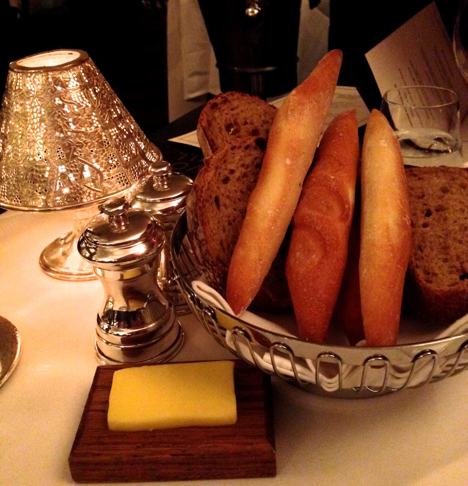 Freshly baked bread were brought in as soon as we were seated.